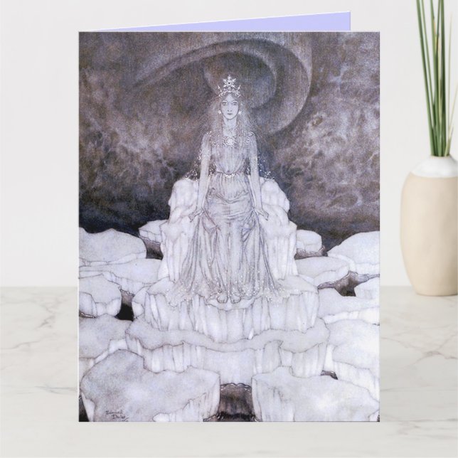 Snö drottning Fine Art Greeting Card Kort (Framsida)
