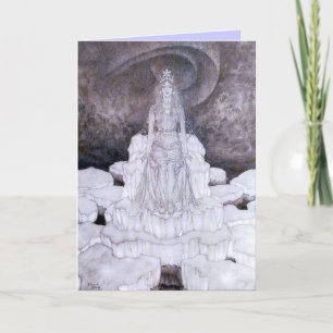 Snö drottning Fine Art Greeting Card Kort