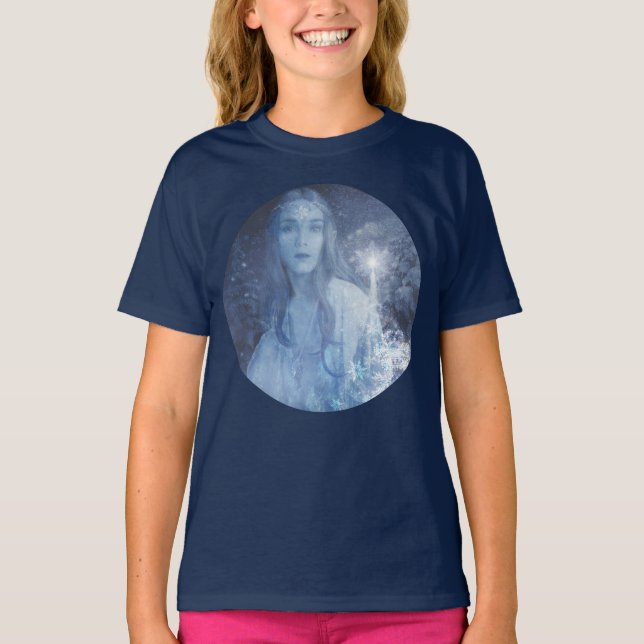 Snö drottning Jul - Fantasy Artwork T Shirt (Framsida)