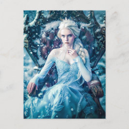 Snö drottning på hennes Throne Vykort