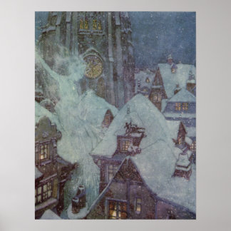 snö drottningen av Edmund Dulac Poster