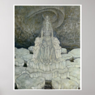 Snö drottningen Poster av Edmund Dulac