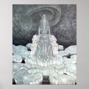 Snö drottningens palats av Edmund Dulac Poster