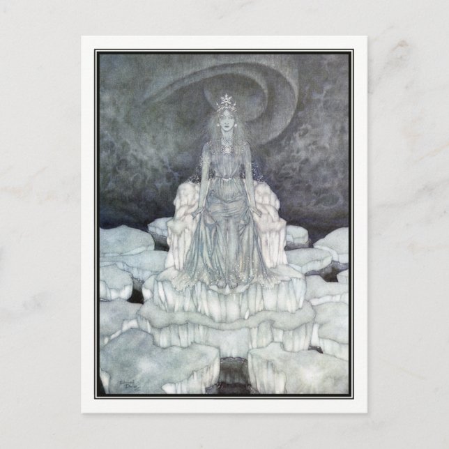 Snö drottningens palats av Edmund Dulac Vykort (Framsida)