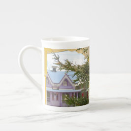 Snö, Evergreen och Cottages - Martha's Vineyard Benporslin Mugg