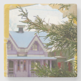 Snö, Evergreen och Cottages - Martha's Vineyard Stenunderlägg