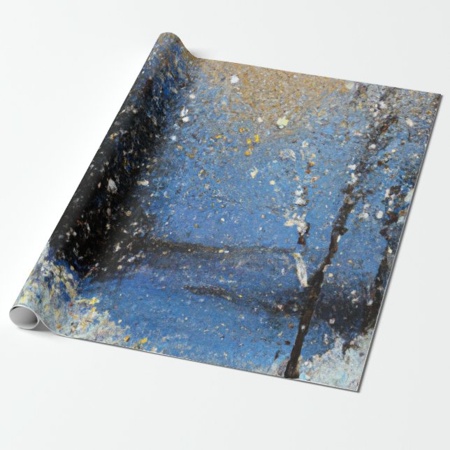 Snö Fall Presentpapper (Utrullad)