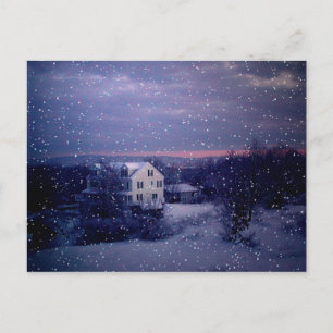 Snö Falling in Manchester Vykort