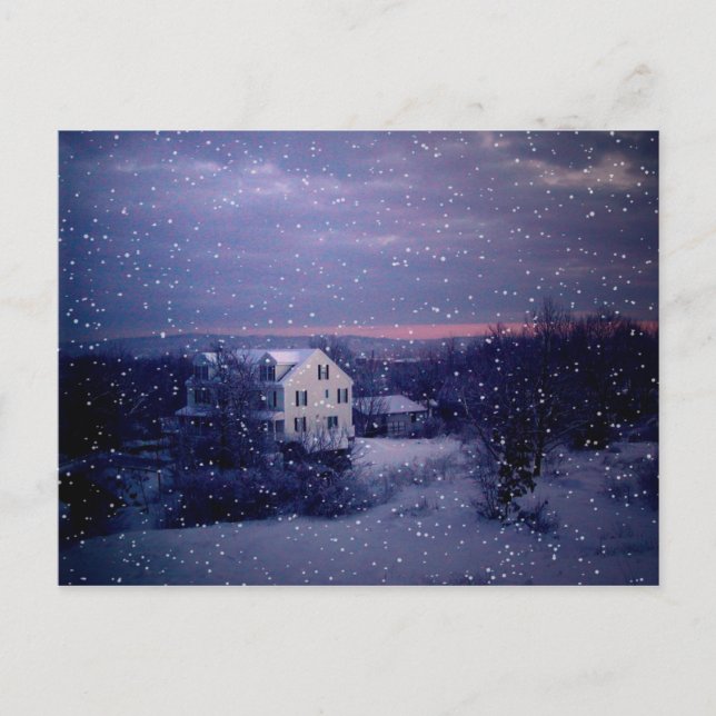 Snö Falling in Manchester Vykort (Framsida)