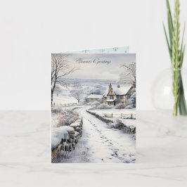 Snö Farm Lanscape Jul Kort