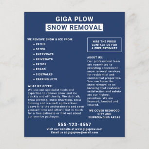 Snö - fet, fet typografisk flotta flygblad