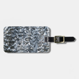 Snö Fir Träd Struktur Bagagebricka