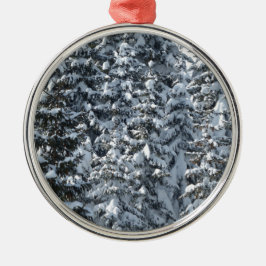 Snö Fir Träd Struktur Julgransprydnad Metall