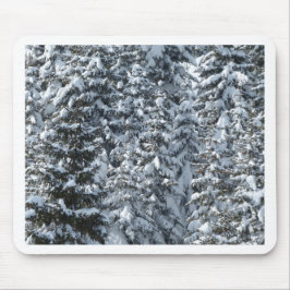 Snö Fir Träd Struktur Musmatta