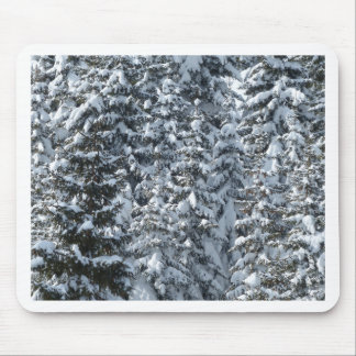 Snö Fir Träd Struktur Musmatta