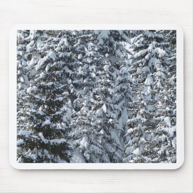 Snö Fir Träd Struktur Musmatta (Framsidan)