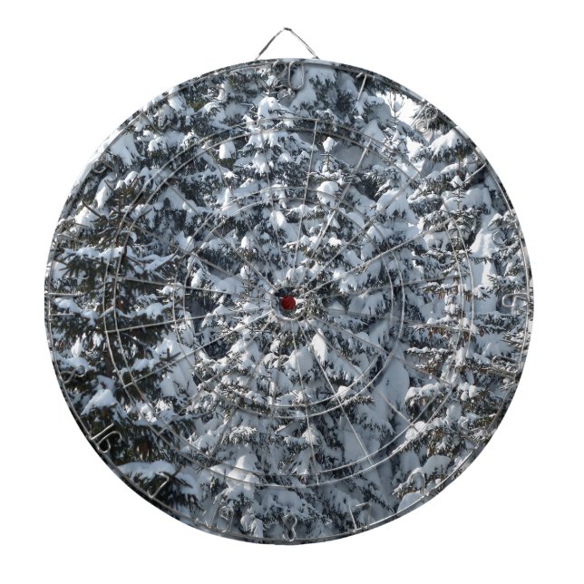 Snö Fir Träd Struktur Piltavla (Framsidan)