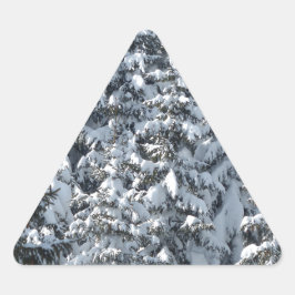 Snö Fir Träd Struktur Triangelformat Klistermärke