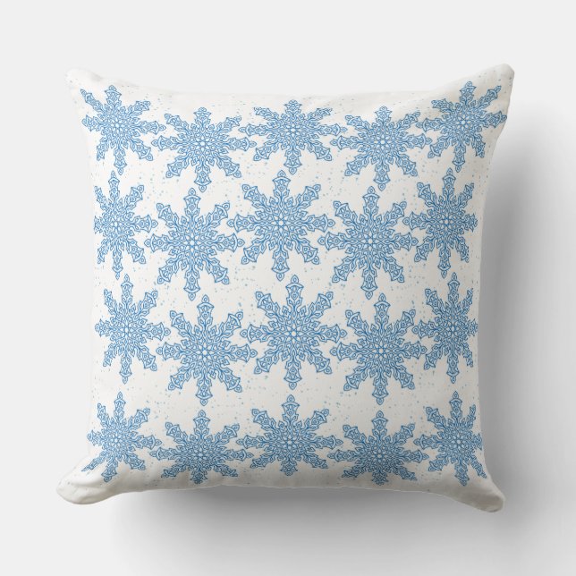 Snö Flake Dekorativ kudde (Framsida)