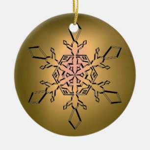 SNÖ FLAKE GEM JULGRANSPRYDNAD KERAMIK