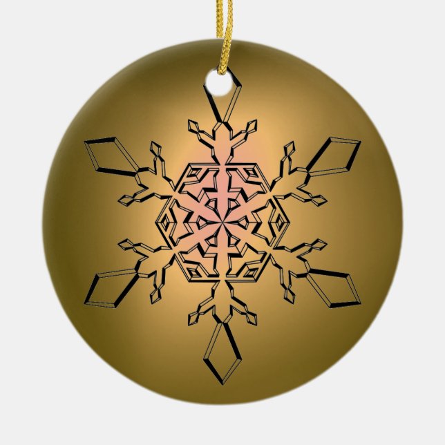 SNÖ FLAKE GEM JULGRANSPRYDNAD KERAMIK (Framsidan)