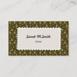 snö flake, general visitkort