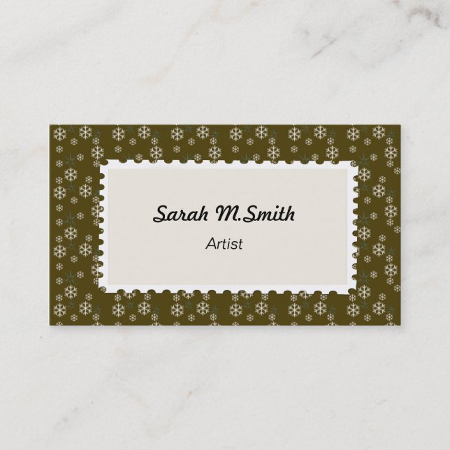 snö flake, general visitkort (Framsida)