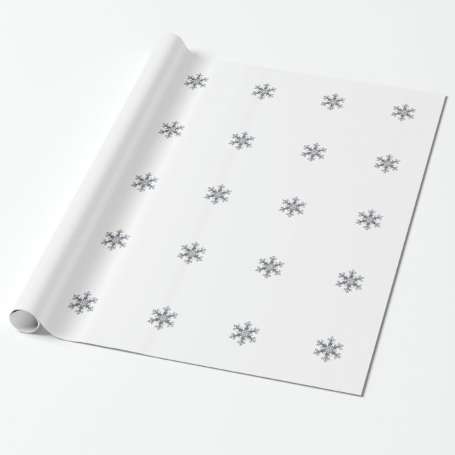 Snö flake presentpapper (Utrullad)