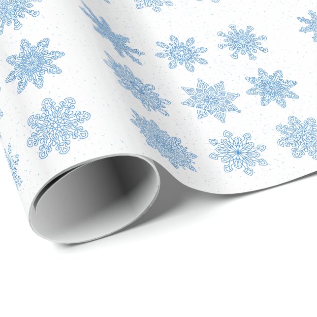 Snö Flake Presentpapper (Rullad Hörn)