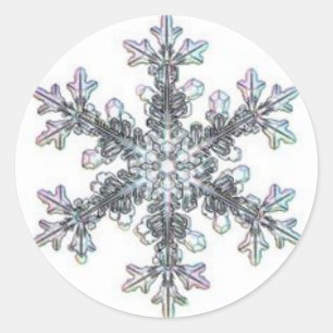 Snö flake runt klistermärke
