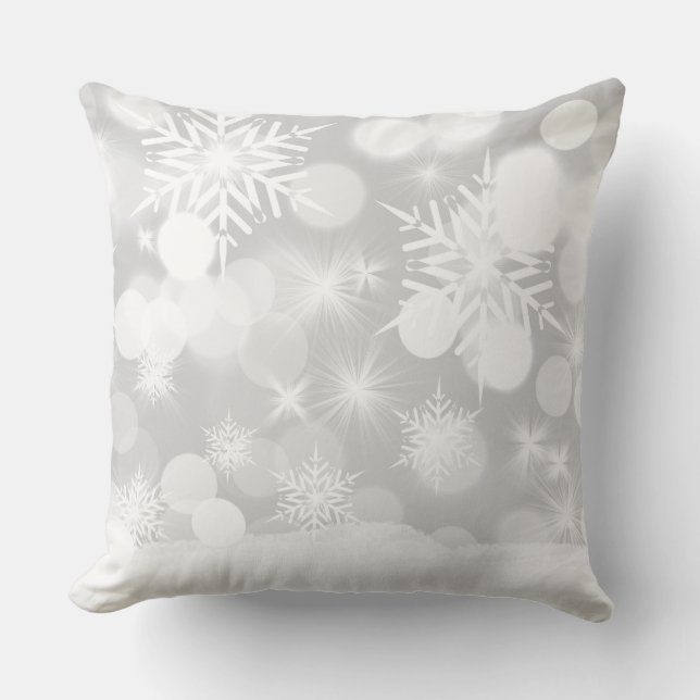 Snö Flakes Dekorativ kudde (Framsida)