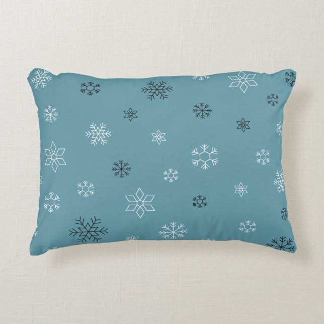 Snö flakes Graphics Pillows Prydnadskudde (Framsidan)