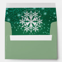 Snö Flakes Grönt White