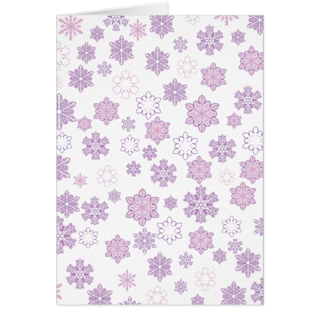 Snö-Flakes- Hälsningskort (Framsidan)