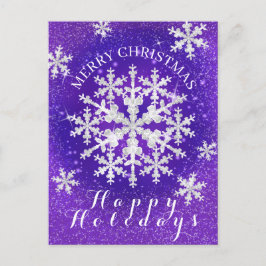 Snö Flakes Lila White Vykort