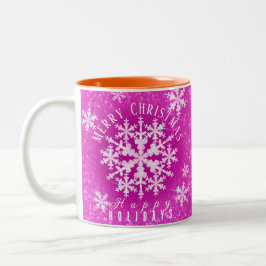 Snö Flakes Magenta 2-tonkaffe Mugg