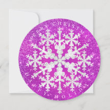 Snö Flakes Magenta White