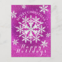 Snö Flakes Magenta White