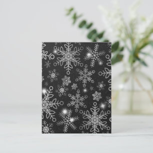 Snö Flingor 8 Vykort