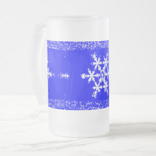 Snö flingor, frysta 16 oz, fryst glas Mugg
