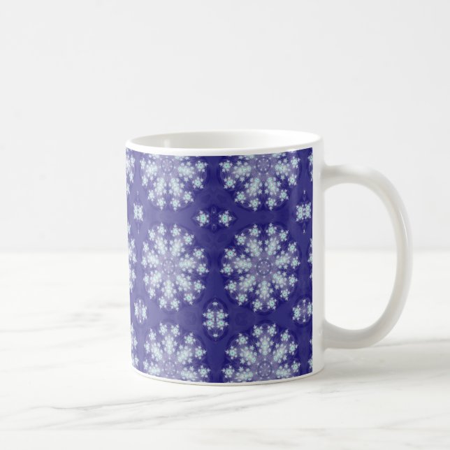 Snö-flingor, frysta kaffemugg (Höger)