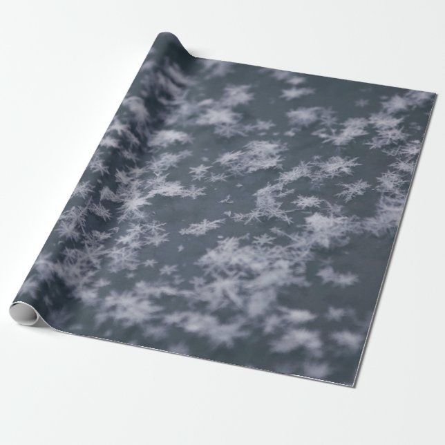 Snö flingor presentpapper (Utrullad)