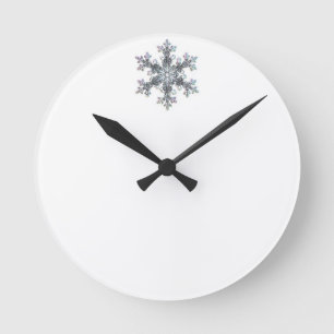 Snö flingor rund klocka