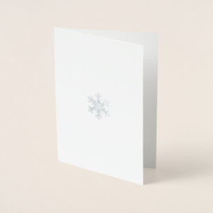 Snö flingor, silver-mousserande underland folierat kort