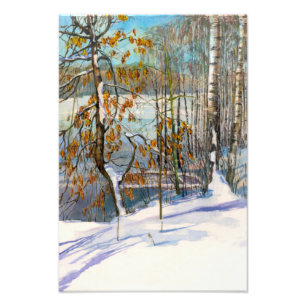 Snö föll fototryck