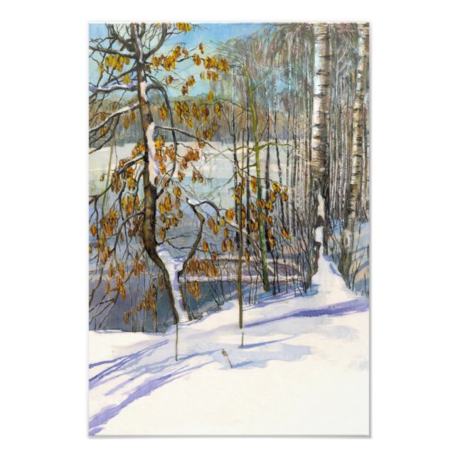 Snö föll fototryck (Framsidan)