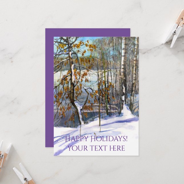 Snö föll vattenfärgen (Fram/Back In Situ)