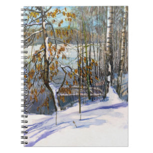 Snö föll Vattenfärgmålning Anteckningsbok