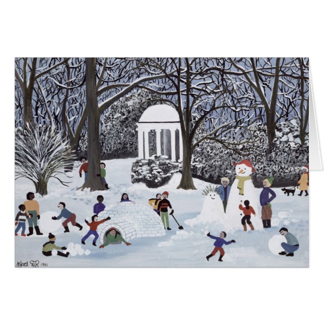 Snö Follies Hälsningskort (Framsidan Horizontal)