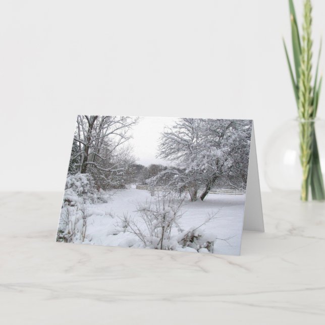 Snö för jul helgkort (Framsida)